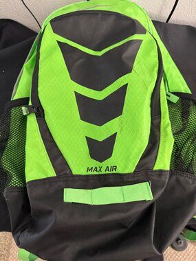 Nike Max Air Neon Green and Black Backpack; 19"
